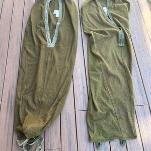 Olive Green Sleeping Bag Liners WW2 wool vintage